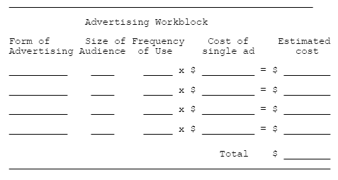 Advertising Workblock