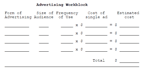 Advertising Workblock