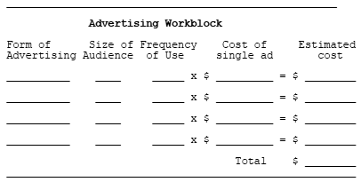 advertising workblock